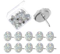 Molain 40 Pcs Diamond Push Pins Glitter Rhinestone Thumb Resin Decorative Thumb Tacks for Wall Hangings Bulletin Board Cork Board Posters