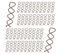 Molain 40 Pcs Spiral Hair Pins, Spiral Twist Pins Spin for Hair, Alloy Spirals Bobby Pin, Bun Maker Bun Twist Spirals HairPin with Non-scratch Rounded Tips for Women(Brown)