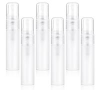 Molain 6 Pack Mini Portable Spray Bottle, 5ml Refillable Frosted Perfume Bottle Fine Mist Travel Empty Bottle Container Essential Oil Perfume Makeup Remover Dispenser for Travel and Outing Cleaning