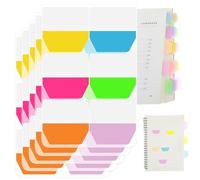 Molain 600Pcs/5 Packs Sticky Index Tabs Flags, Fluorescent Writable Sticky Index Tabs Self-Stick File Tabs Flag Filing Tabs Page Markers Note Index Markers Supplies for Office School
