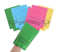 Molain 8Pcs Asian Exfoliating Washcloth Korean Exfoliating Mitt Glove Italy Towel Scrubbing Cloth For Removing Dead Skin Callus Cleaning Pores Viscose Rayon Bath Sponges