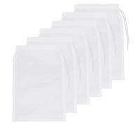 Molain Aquarium Filter Bags, Fish Tank Media Mesh Filter Bag High Flow Fine Mesh Net with Plastic Zipper for Fish Tank Bio Balls, Pelletized Carbon (9x5Inch) White 6Pcs