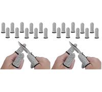 Molain Finger Cots Cut Resistant Protection, 10 Pieces Reusable Finger Thumb for Work,Kitchen,Garden,Sculpture (Pack of 2)