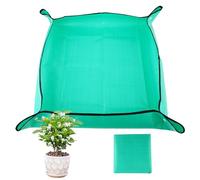 Molain Gardening Mat for Indoor Plant, Plant Repotting Mat Foldable Waterproof Gardening Mat Potting Tray Succulent Potting Mat Portable Gardening Mat, Gifts for Plant Lovers (Green, 25.9" X 25.9")