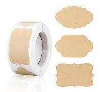 Molain Kraft Tags Stickers - 250pcs Gift Tags & Labels for Holidays, Bottles & Jars - Blank Stickers, 1.2x2 inches