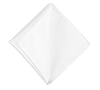 Molain Mens Pocket Square Satin Pocket Square for Men Solid Color Handkerchief Suit Pocket Squares Classic Pure Silk Hankies for Business Wedding(White)