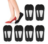 Molain No Show Socks Womens 6 Pairs Low Cut Liner Non Slip Socks for Women Size 5-12 Cotton Socks Short Socks Black