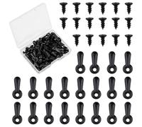 Molain Pcs Frame Picture Turn Button Fasteners Set, Picture Frame Hardware Backing Clips Black Hardware Backing Clips wif Screws for Hanging Drawing Picture Art Photo(100)