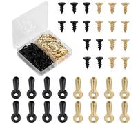 Molain Pcs Frame Picture Turn Button Fasteners Set, Picture Frame Hardware Backing Clips Black Hardware Backing Clips wif Screws for Hanging Drawing Picture Art Photo(120)