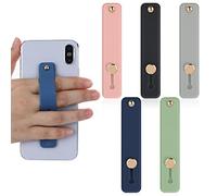 Molain Phone Loop Finger Holder, 5 Pcs Phone Grip Finger Cellphone Grip Silicone Strap Telescopic Cellphone Holder for All Smartphones (5 Colors)