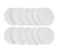 Molain Powder Makeup Puff Sponge 12 Pieces White Round Shaped Make Up Beauty Pads For Liquid Foundation Washing Cleansing Face Cosmetic Applicators