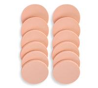 Molain Powder Puff Sponge 12 Pieces Round Shaped Make Up Beauty Face Sponge For Liquid Foundation Washing Cleansing Cosmetic Applicators (12 PCS Skin Color)