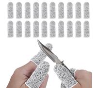 Molain Reusable Cut Resistant Finger Cots, 10 Pieces Breathable Fabric Thumb Guards for Kitchen Garden Sculpture DIY Work Protection