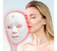 MOLAMOYA LED Face Mask with Light Therapy, 7 Colours, Light Therapy Device, Red Light, Adapts to All Skin Types, Reduces Blemishes, Removes Wrinkles