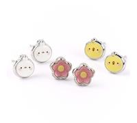 Molang and Piu Piu Stud Earring Set by The Carat Shop