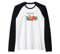 Molang & Piu Piu Eating Fruit Cute Anime Raglan Baseball Tee