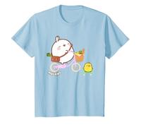 Molang Piu Piu Riding Bicycle & Skateboard Anime Kids T-Shirt