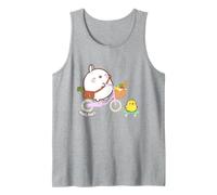 Molang Piu Piu Riding Bicycle & Skateboard Anime Tank Top