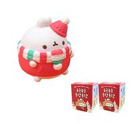 Molang Winter Christmas Rabbits Series Mystery Box Action Figure Blind Box Cute Popular Toys Girl Birthday Party Gift Christmas Doll（2 Pack）