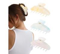 Molans 3PCS Hair Claw Clips Acrylic Clamps for women - Nonslip Strong Hold Barrettes for Thick Hair& Thin Hair, Changing Color Under the Sunlight