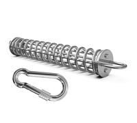 MOLANZ Dog Tie Out Spring Shock Absorber, Dog Lead Spring, Heavy Duty Dog Runner Shock Spring for Tie Out Stake Cable Chain & Leash, Rustproof Stainless Steel Buffer, Spring Pole for Dogs(1 Spring)