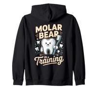 Molar Bear in Training Pediatric Dentist Dentistry Zip Hoodie