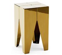 Molar stool/table made of steel e15 polished stainless steel brass - E15 ES11 ZAHN STAHL MESSING