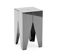 Molar stool/table made of steel e15 polished stainless steel - E15 ES11 ZAHN STAHL POLIERT