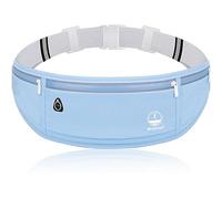 Molarun Running Waist Packs for Women Men, Slim Blue, One Size, Running Belt Fanny Packs with 3 Pockets, Water Resistant, Reflective Strip