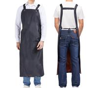 Molaxhome Waterproof Vinyl Apron Chef Apron for Men for Kitchen Cooking DishWashing Cleaning Butcher Gardening Grooming black
