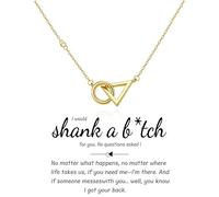 MOLAYES - Sister Necklace Gifts - 14K Gold Interlocking Circles Pendant Birthday Graduation Gifts, Mid, 14K Gold Plated, No Gemstone