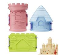 Mold - Beach Toys Set to Make Castles, 3 Pieces Toy Construction Outdoor Sensory Games Holiday Summer Travel Party Birthday Christmas Girls Boys