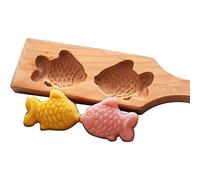 Mold Chinese Traditional Mid-Autumn Festival Moon Cake Mould Wooden Fish Shape Baking Tool for Cookie Biscuit Chocolate Pumpkin Pie