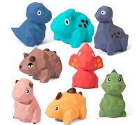 Mold-Free & No Holes Dinosaur Bath Toys 8 Pack | Baby Toys for 6-12 Months & Toddlers 1-3 Years Old | Safe and Non-Toxic Bathtub Pool Floating Toys | Birthday Gift for Toddlers Boys Girls