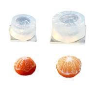 Mold Set, Flexible Silicone Citrus Design, Detailed Segment Finish for Home Makers, Decorative Fruit, Cleaner Demolding Process Peeled Fruit Mold Form Silicone Wax