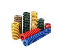 Mold Spring, 65Mn Rectangular Section Helical Compression Spring, Flat Wire Pressure Spring, 5 Color Options, 1pcs(25mm,Red - 14x7.1mm)