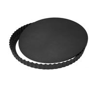 Mold Tart Quiche Bottom Removable Non-Stick 32 CM Board Fluted Black