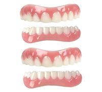 Moldable False Teeth, False Teeth Veneers 2 Pairs Upper and Lower Cosmetic Veneers Whitening Temporary for Men Women