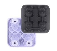 Molde De Hielo En Forma De Cubo | Moldes De Hielo En Forma De Oso 4 Cavidades Para Cócteles - Moldes Redondos Fáciles De Desmoldar uso Diary En Hogares Bebidas Comida Fría Cocina Y Snacks