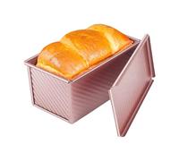 Molde Para Pan Con Tapa - 8.45 x 4.72 x 4.5 inches, 525 g - Molde Antiadherente De Acero Al Carbono Resistant Al Calor Para Pan, Sandwiches, Pasteles Y Postres Caseros, Picnic Y Camping