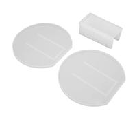 Molde Redondo de silicona para manualidades, molde reutilizable y Flexible para peceras, proyectos de manualidades, 3 uds., grueso, y fácil de desmoldar
