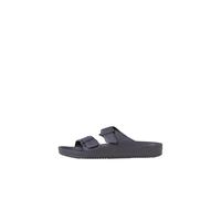 JACK & JONES Mens Sandal Double Buckle Adjustable Strap Open Toe Slides for Men - Summer, Beach, Hiking, walking, Anthracite Colour, Size- 7 UK
