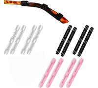 MOLDERP Eyeglass Ear Cushions - Soft Silicone Glasses Ear Grip Temple Tips - Anti Slip - 7 Pairs (Black, Clear, Pink)