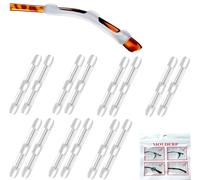 MOLDERP Eyeglass Ear Cushions - Soft Silicone Glasses Ear Grip Temple Tips Eyeglass Pads Anti Slip Eyeglasses Ear Hook Comfort Sport ，7 Pairs (M-Clear, all)