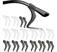 MOLDERP Eyeglass Ear Grips - 21 Pairs Glasses Anti-Slip, Comfortable Silicone Elastic Eyeglasses Temple Tips Sleeve Retainer, Prevent Eyewear Sunglasses Spectacles Glasses Slipping (Clear,Black-1)