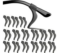 MOLDERP Eyeglass Ear Grips - 21 Pairs Glasses Anti-Slip, Comfortable Silicone Elastic Eyeglasses Temple Tips Sleeve Retainer, Prevent Eyewear Sunglasses Spectacles Glasses Slipping (Black-2)