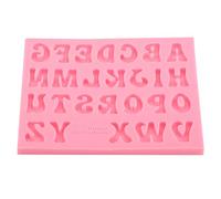 Moldes de letras para Chocolate,Alfabeto para hornear Pastel de Chocolate Hecho a Mano herramienta de molde de bricolaje,Molde de silicona Alfabeto 26 letras rosa Hecho a Mano herramienta