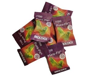 Moldex Pura Fit SNR 35dB Earplugs, Polyurethane Foam, Green, Classic Style, 25 Pair