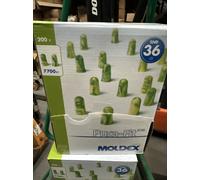 Moldex Pura-Fit soft disposable PU foam green earplugs Box 200 Pairs RefB6