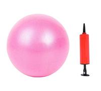 MoldFun Mini Yoga Pilates Ball 9-10 Inch for Stability Exercise Training Gym Anti Burst and Slip Resistant Balls with Inflatable Straw (Pink)